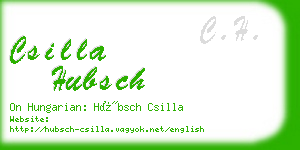 csilla hubsch business card